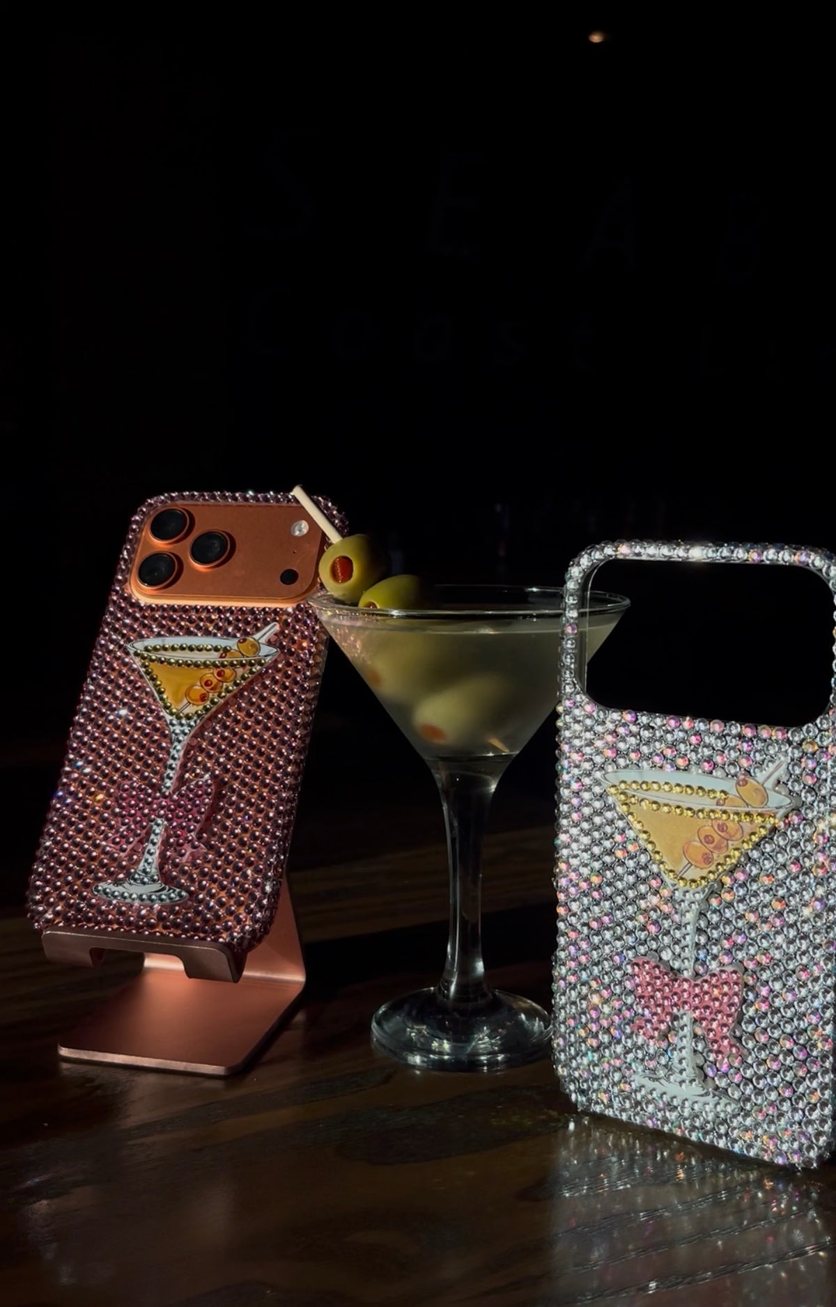 The Martini Luxe Rhinestone Case