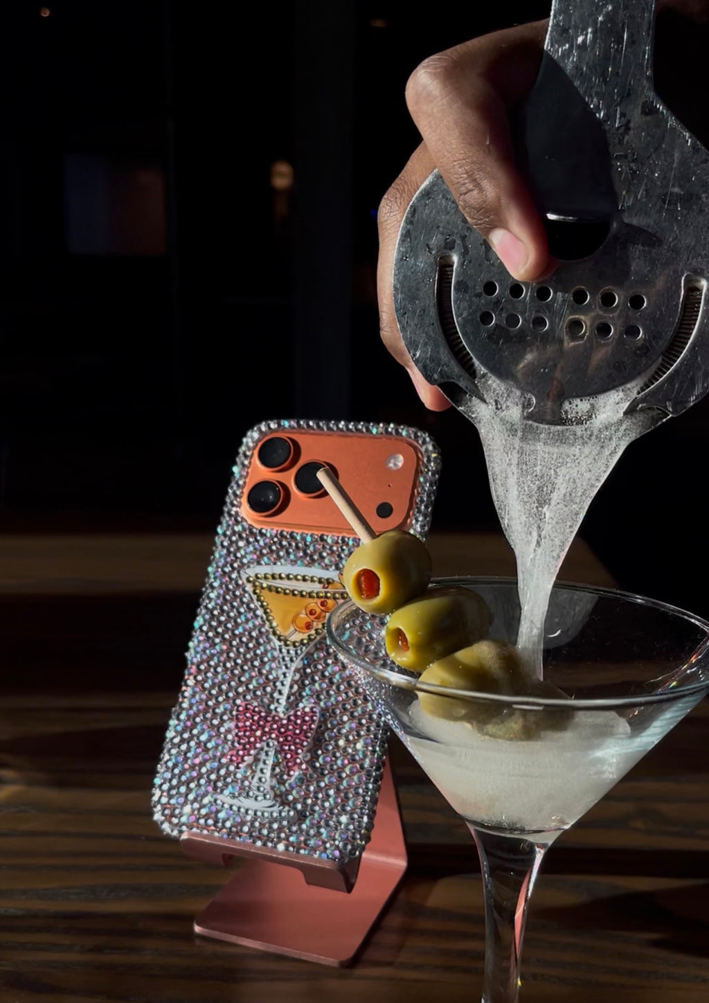 The Martini Luxe Rhinestone Case