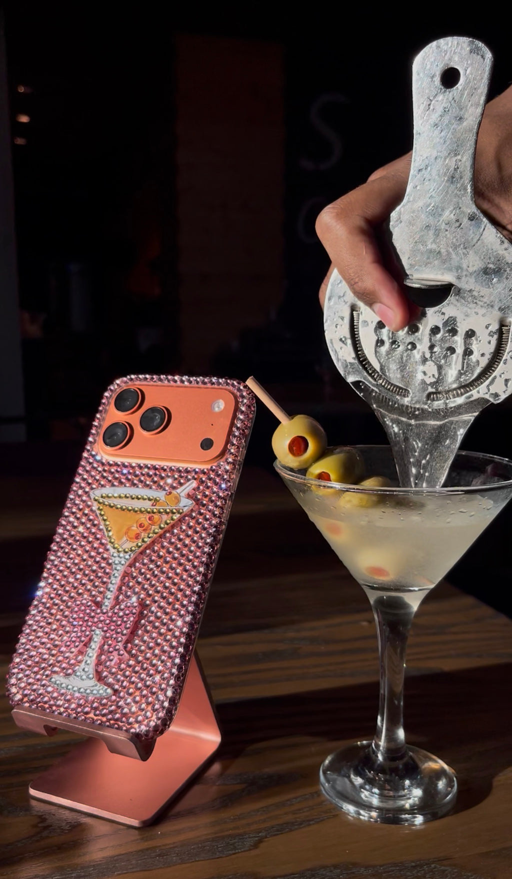 The Martini Luxe Rhinestone Case