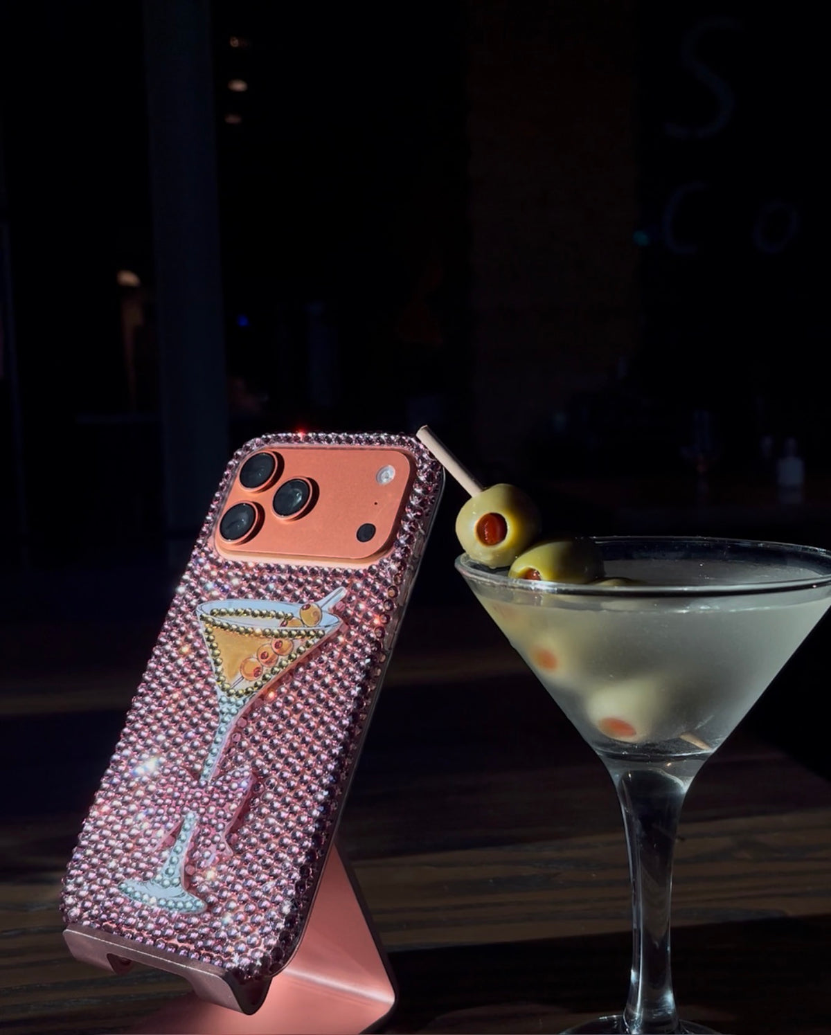 The Martini Luxe Rhinestone Case